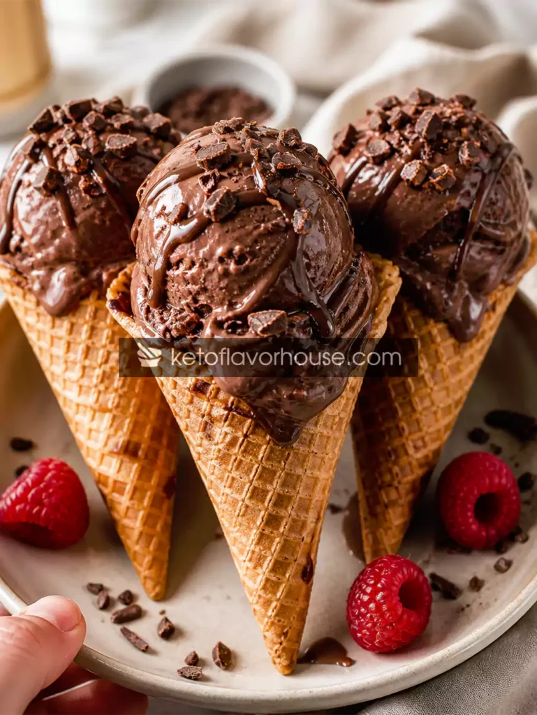 Anti-Inflammatory Chocolate Nice Cream Cones