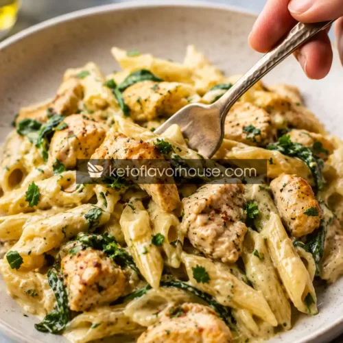 Anti-Inflammatory Creamy Garlic Chicken Pasta Recipe (High-Protein & Healthy)