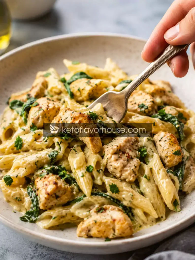 Anti-Inflammatory Creamy Garlic Chicken Pasta Recipe (High-Protein & Healthy)