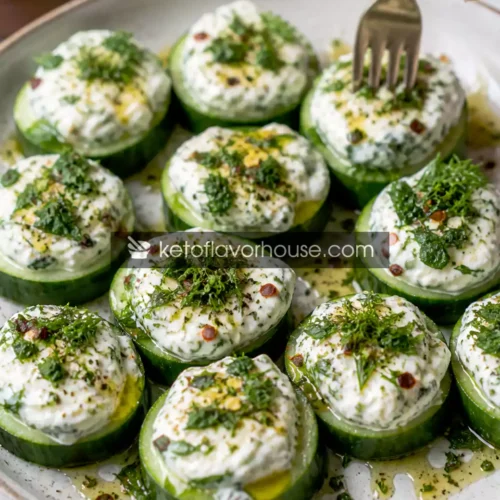Anti-Inflammatory Cucumber Bites with Yogurt & Herbs