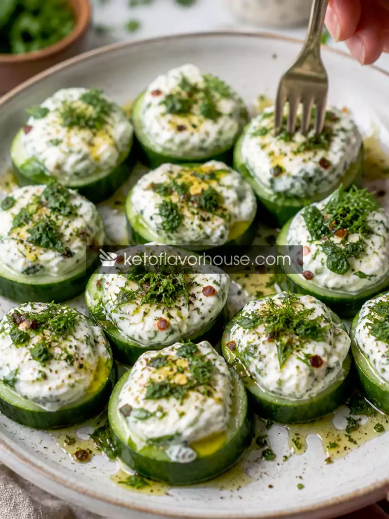 Anti-Inflammatory Cucumber Bites with Yogurt & Herbs