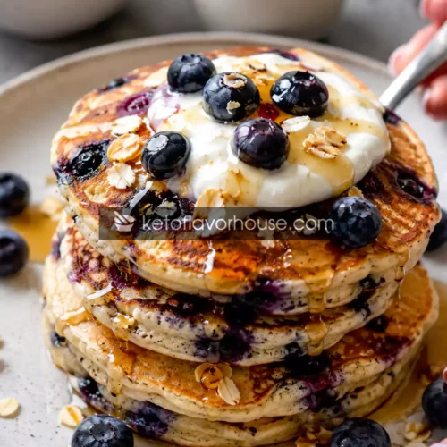 Anti-Inflammatory Fluffy Greek Yogurt Blueberry Pancakes Recipe