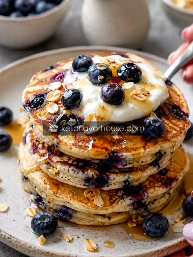 Anti-Inflammatory Fluffy Greek Yogurt Blueberry Pancakes Recipe
