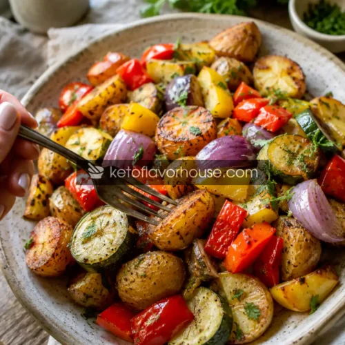 Anti-Inflammatory Garlic Herb Roasted Vegetables with Potatoes