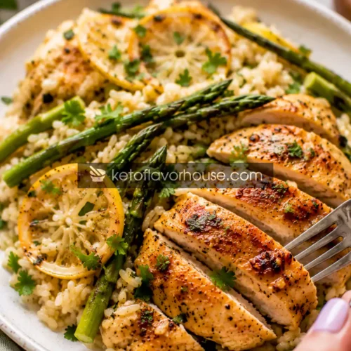 Anti-Inflammatory Lemon Butter Chicken & Asparagus Rice Bake Recipe