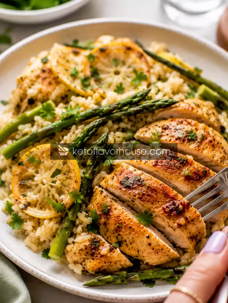 Anti-Inflammatory Lemon Butter Chicken & Asparagus Rice Bake Recipe