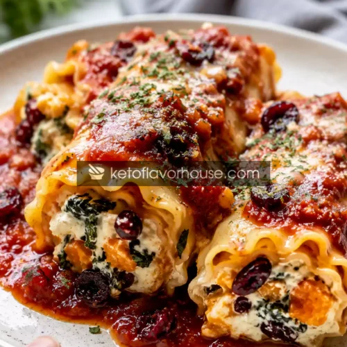 Anti-Inflammatory Sweet Potato Lasagna Rolls with Cranberry & Ricotta