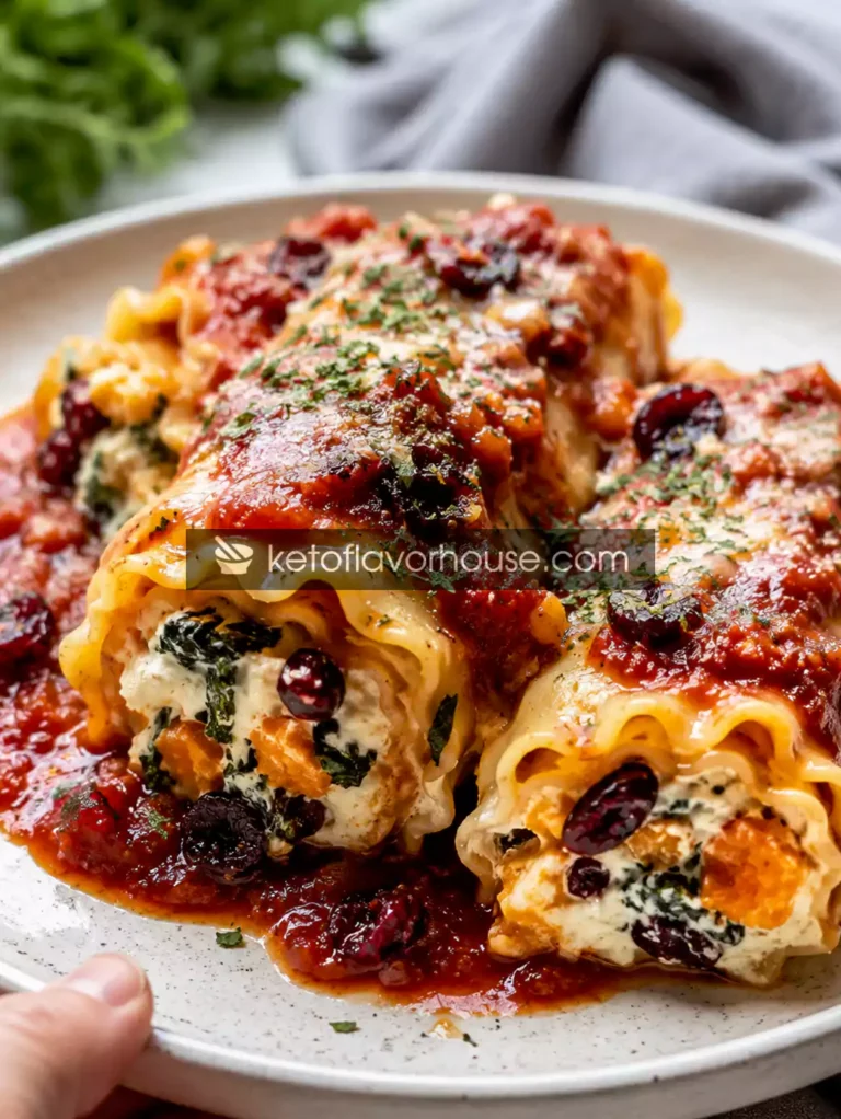 Anti-Inflammatory Sweet Potato Lasagna Rolls with Cranberry & Ricotta