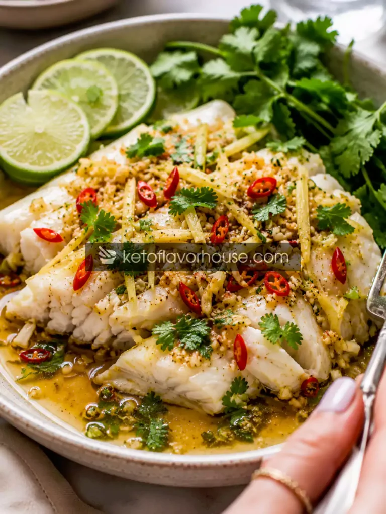 Anti-Inflammatory Thai Lime Garlic Steamed Fish Recipe