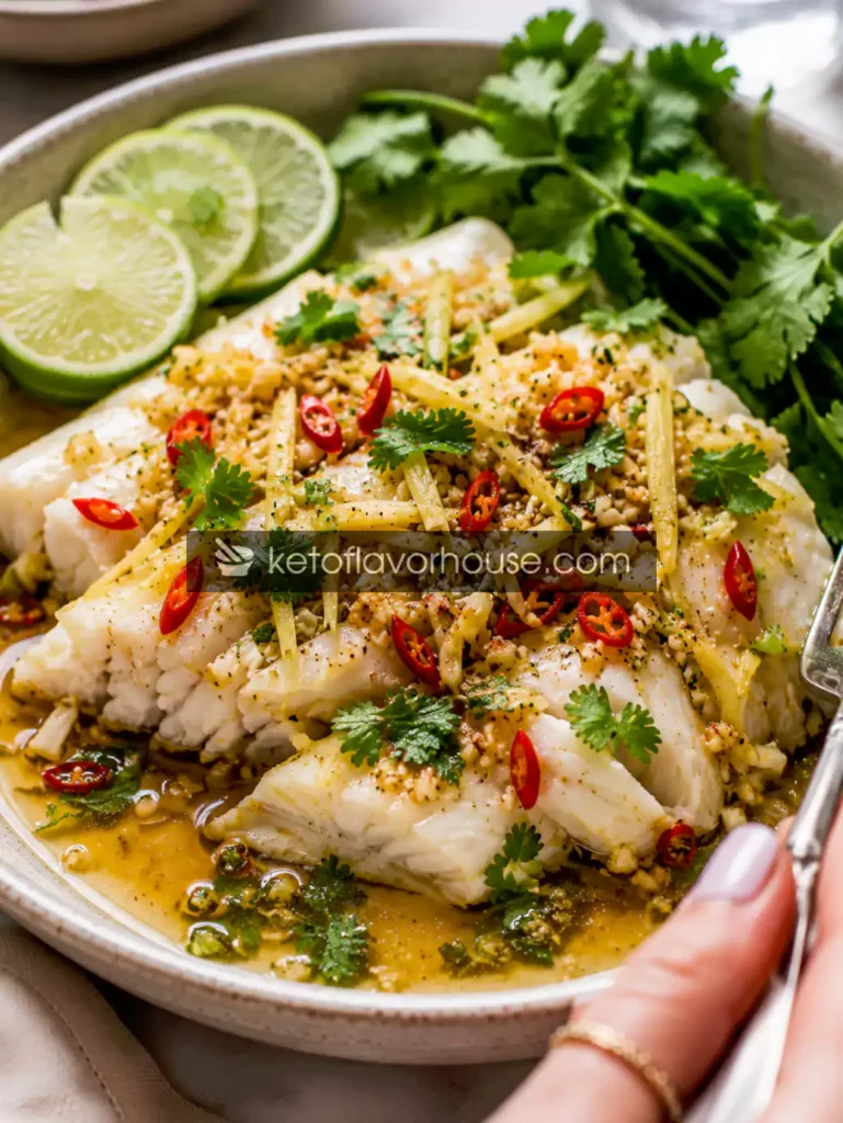Anti-Inflammatory Thai Lime Garlic Steamed Fish Recipe