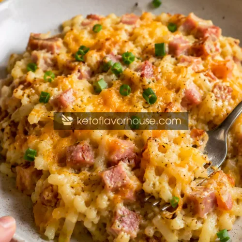 Cheesy High-Protein Ham and Potato Casserole