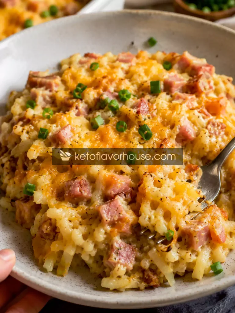 Cheesy High-Protein Ham and Potato Casserole