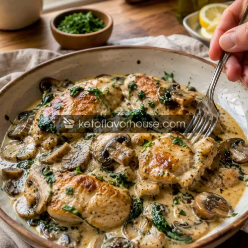 Creamy Anti-Inflammatory Mediterranean Chicken with Mushrooms