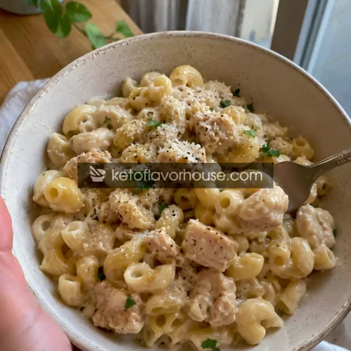 Creamy High-Protein Chicken Pasta Bowl