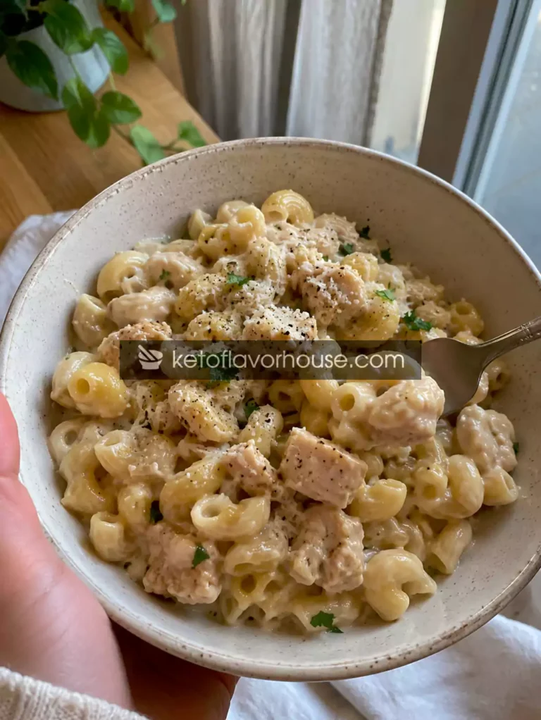 Creamy High-Protein Chicken Pasta Bowl