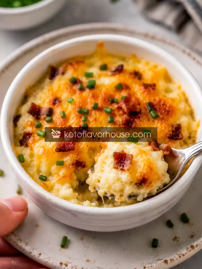 Easy Bariatric Loaded Cauliflower Bake Cup