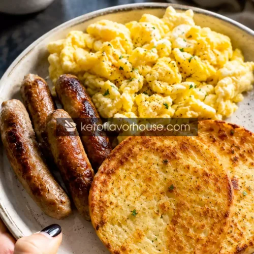 Easy High-Protein Chicken Sausage Breakfast Plate