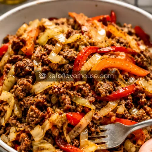 Easy Spicy Keto Beef and Cabbage Stir Fry