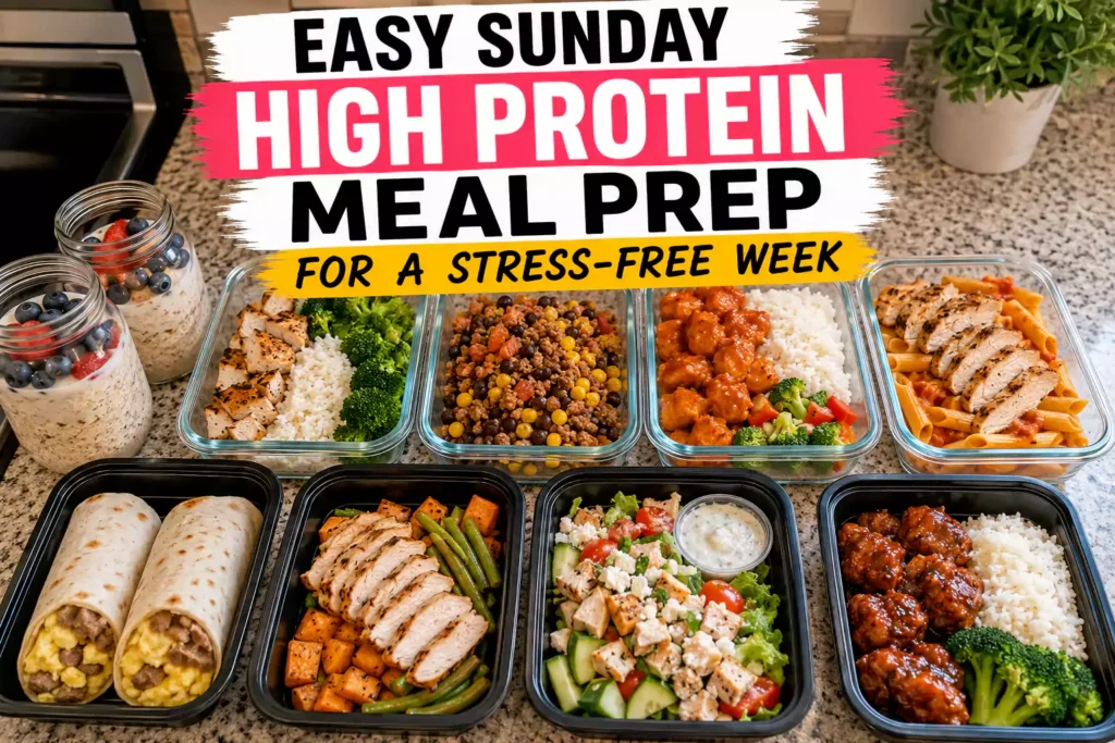 Easy Sunday High Protein Meal Prep Ideas for a Stress-Free Week
