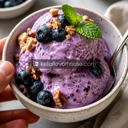 Healthy Anti-Inflammatory Blueberry Greek Frozen Yogurt