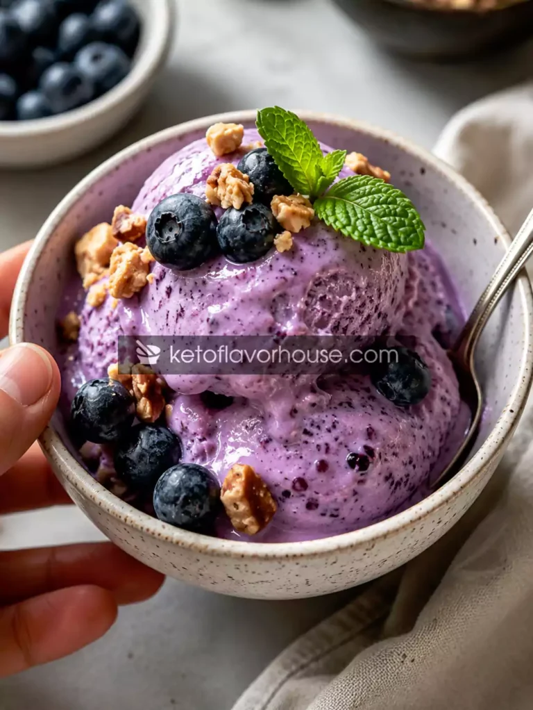 Healthy Anti-Inflammatory Blueberry Greek Frozen Yogurt