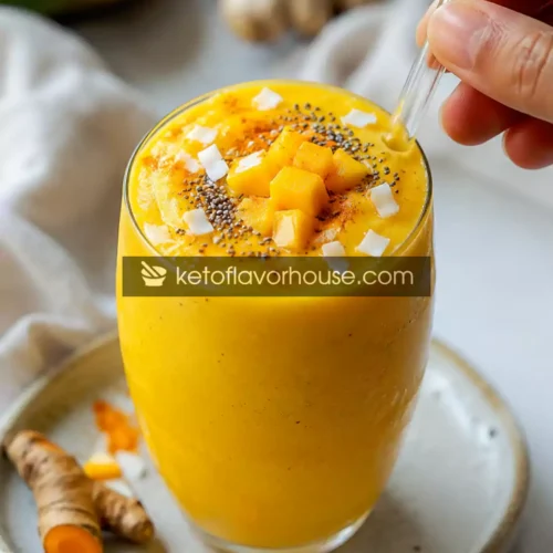 Healthy Anti-Inflammatory Mango Smoothie with Turmeric