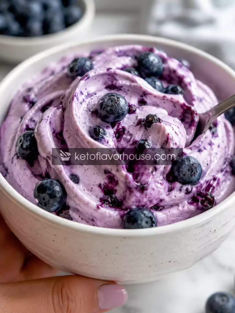 High-Protein Blueberry Frozen Yogurt Recipe