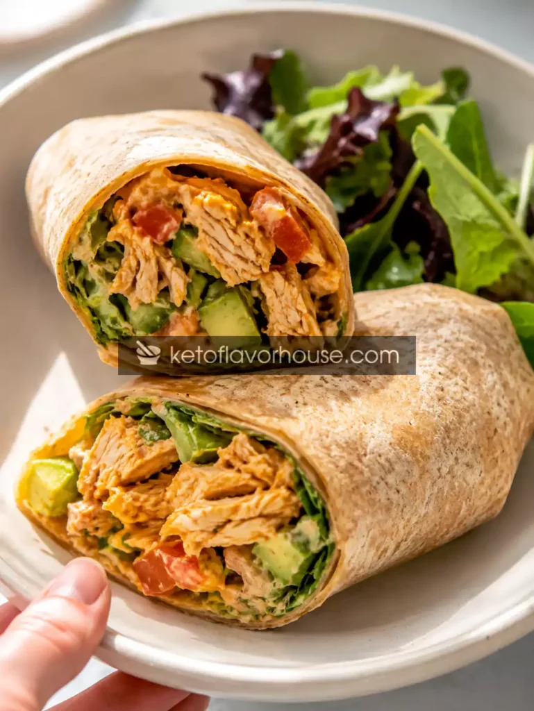 High-Protein Buffalo Chicken Wraps