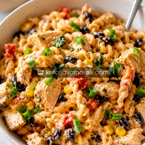 High-Protein Chicken Pasta Salad with Black Beans