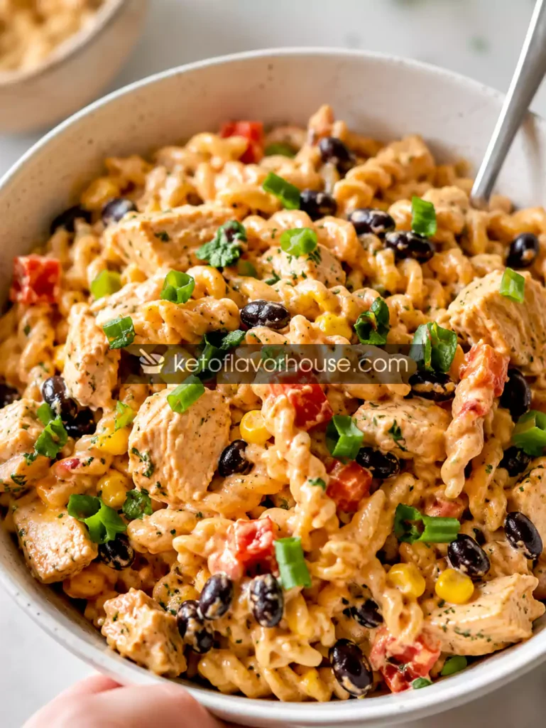 High-Protein Chicken Pasta Salad with Black Beans