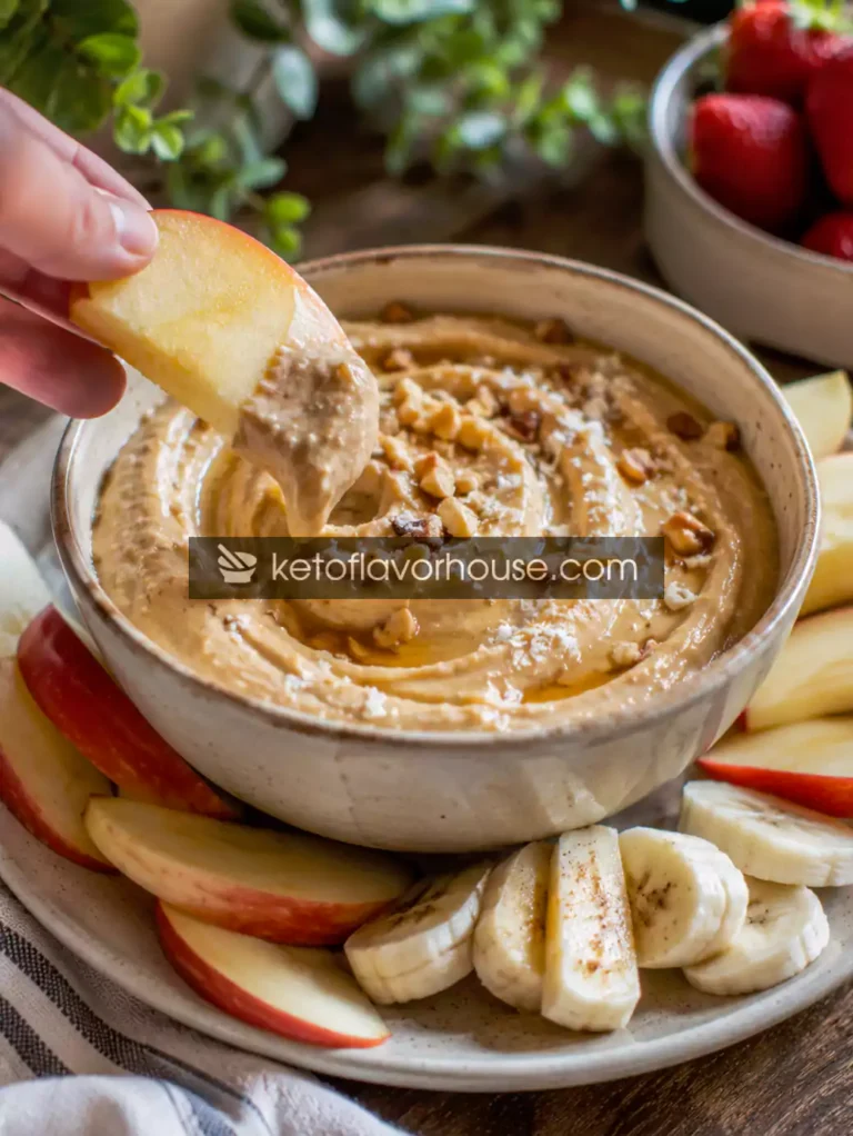 High-Protein Peanut Butter Yogurt Dip with Greek Yogurt