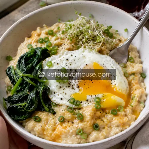 High-Protein Savory Oats with Egg Whites and Cheese