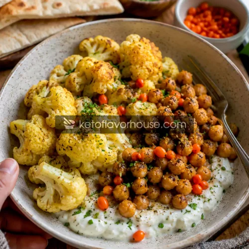 High-Protein Za’atar Chickpea & Cauliflower Bowl