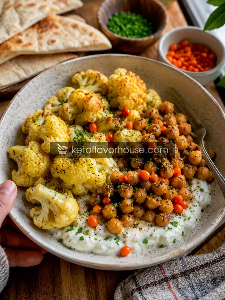 High-Protein Za’atar Chickpea & Cauliflower Bowl