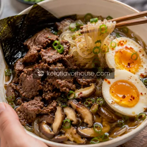 Keto Beef Ramen Bowl Recipe