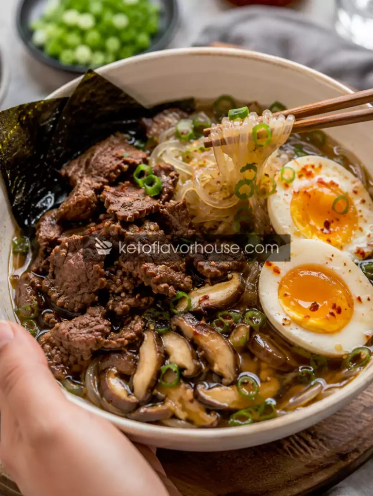 Keto Beef Ramen Bowl Recipe