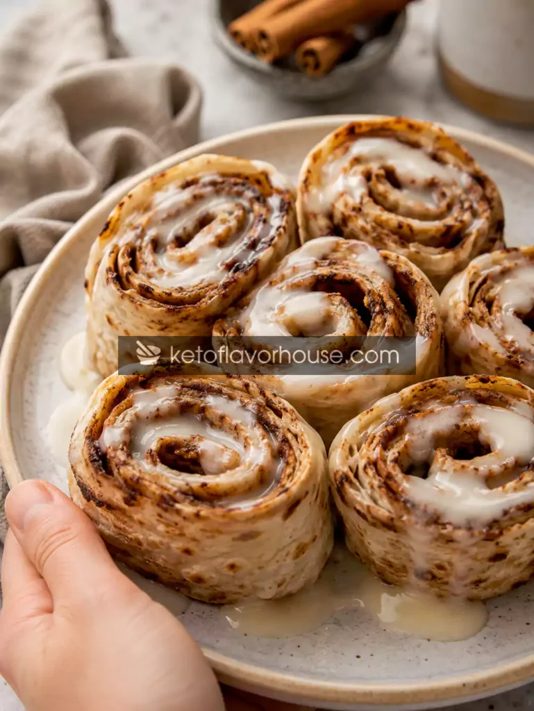 Keto Cinnamon Rolls with Low Carb Tortillas