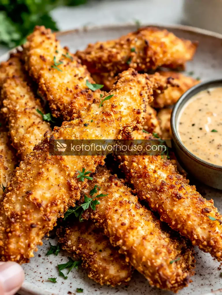 Keto Crispy Chicken Fries Recipe