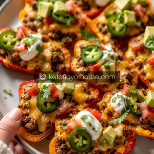Keto Mini Pepper Nachos Recipe