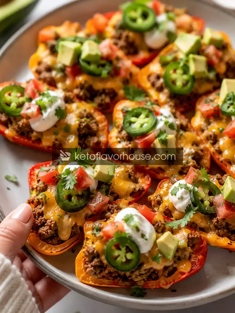 Keto Mini Pepper Nachos Recipe