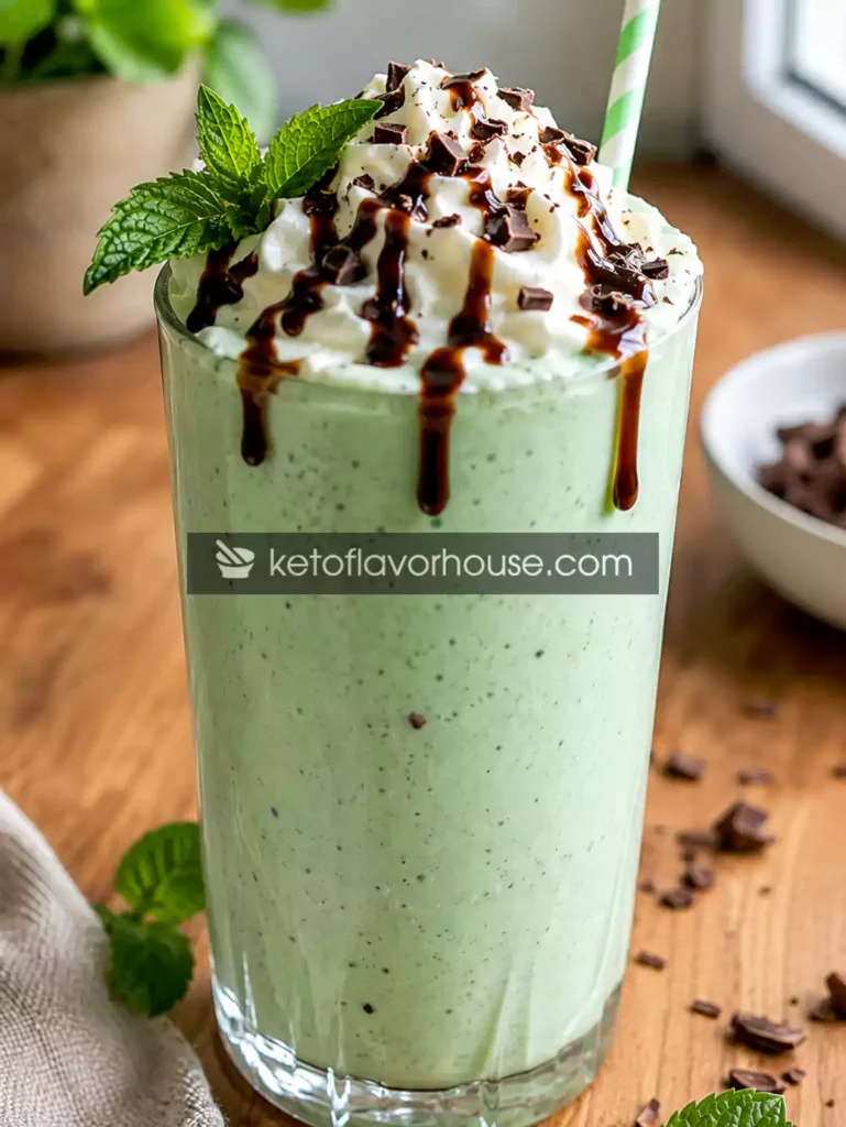 Low Calorie High Protein Shamrock Shake
