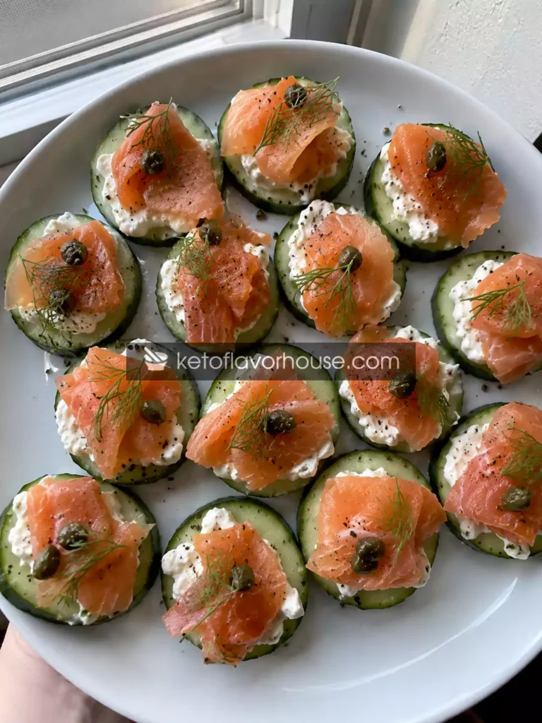 15g Protein Smoked Salmon Cucumber Bites