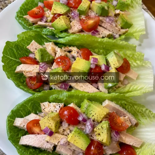 18g Protein Turkey Avocado Lettuce Wraps