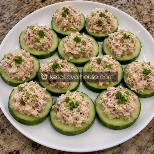 22g Protein Tuna Cucumber Bites