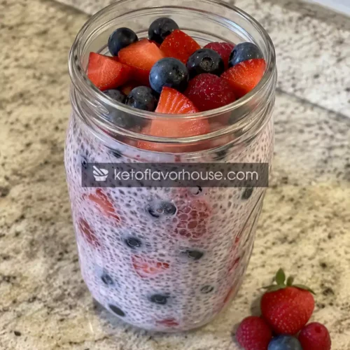 24g Protein Berry Chia Pudding