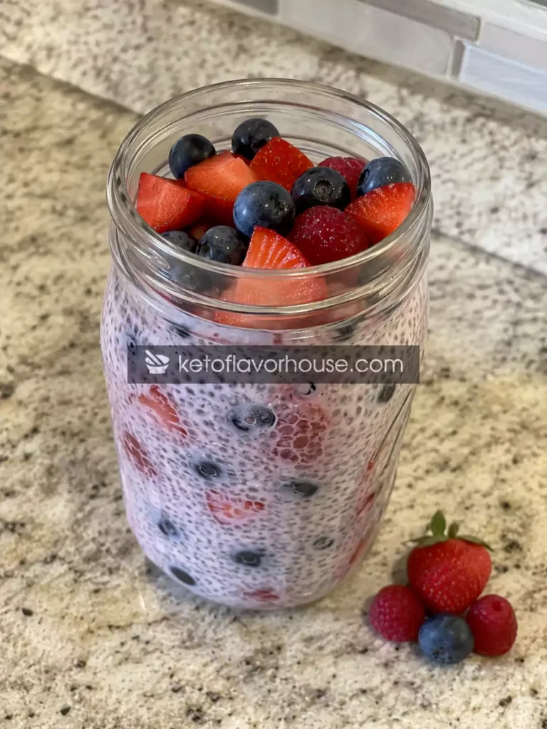24g Protein Berry Chia Pudding