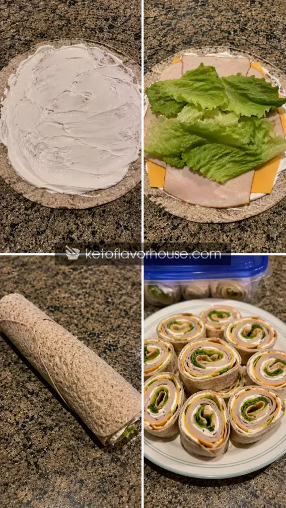 30g Protein Turkey and Cheese Pinwheels