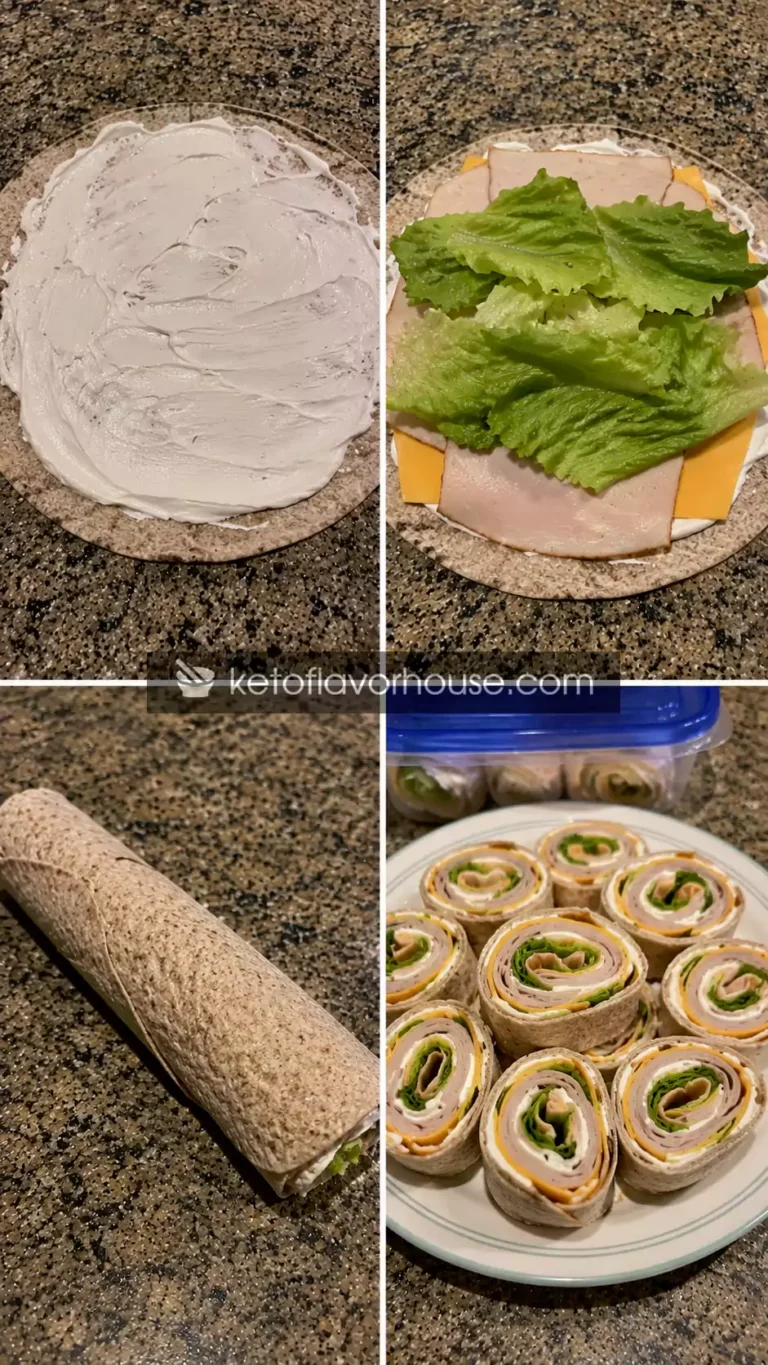 30g Protein Turkey and Cheese Pinwheels