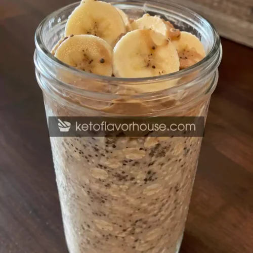 33g Protein Peanut Butter Banana Overnight Oats