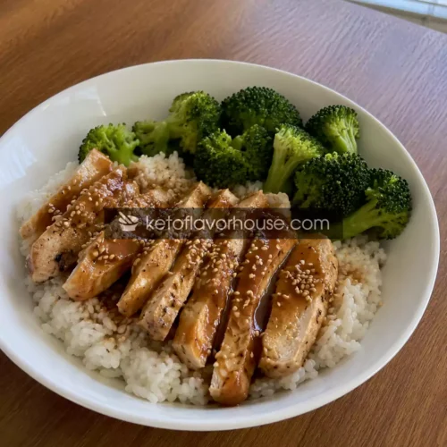 34g Protein Teriyaki Chicken Rice Bowl
